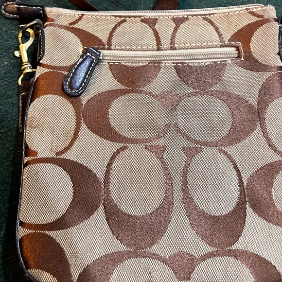 Vintage Coach Brown/Beige Monogram Crossbody Bag - Picture 2 of 13